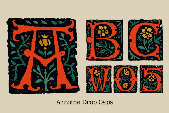 Antoine Drop Caps: A Historic Blackletter Font for Makers