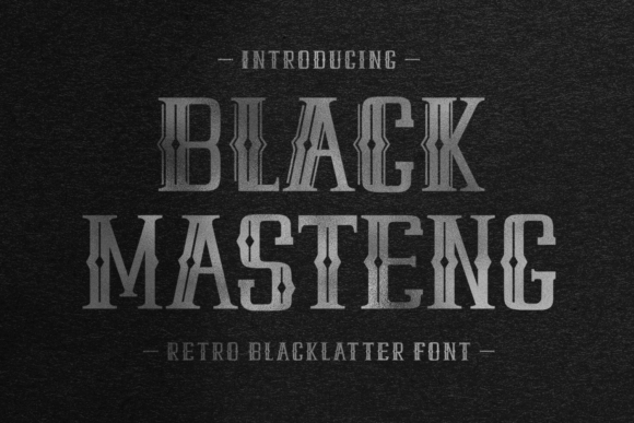Black Masteng: A Retro-Style Blackletter Font for Bold Branding and Campaign Typography
