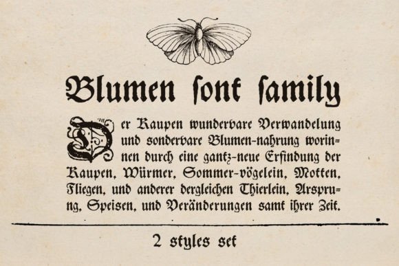 Blumen: A Bold Blackletter Font for Web Design