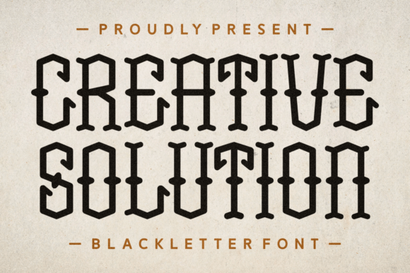 Creative Solution: A Minimalist Blackletter Font for Striking Marketing Typography