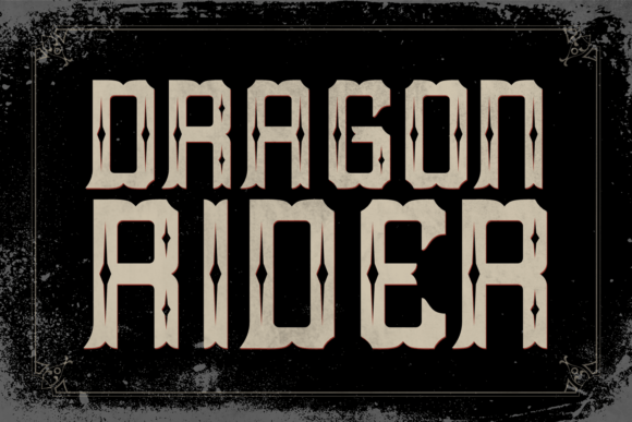 Dragon Rider: A Vintage Blackletter Font for Crafters and Makers