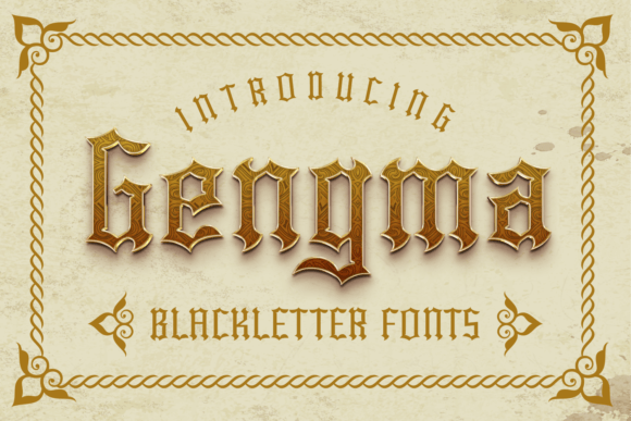 Gengma: A Gothic Blackletter Font for Crafters and Product Designers