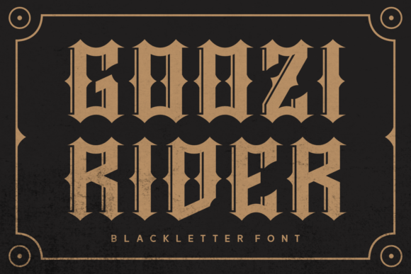 Goozi Rider: A Bold Blackletter Font for Editorial Design