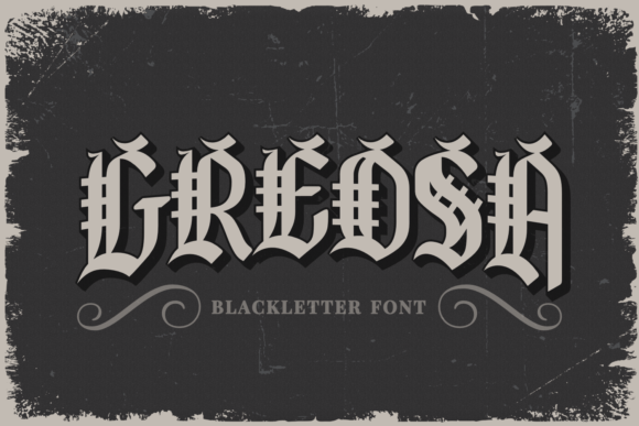 Greosa: A Vintage Blackletter Font for Editorial Design and Publication Branding