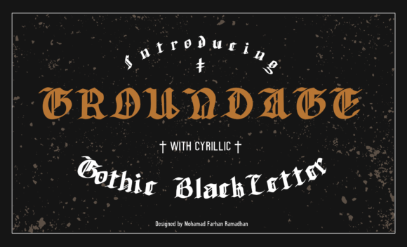 Groundage: A Bold Gothic Blackletter Font for Editors
