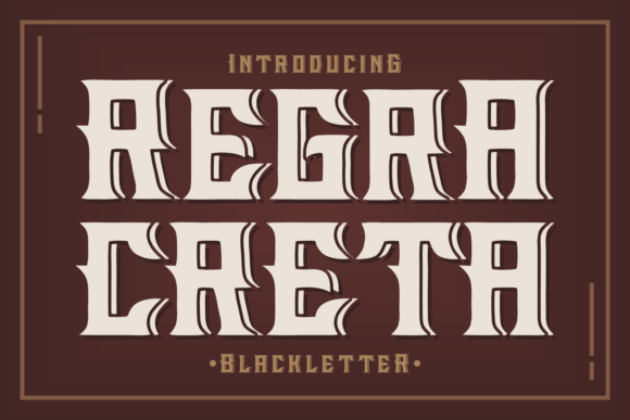 Regra Creta: A Bold Blackletter Font for Makers