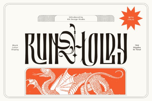 Runholdy: The Art-Deco Blackletter Font for Brands