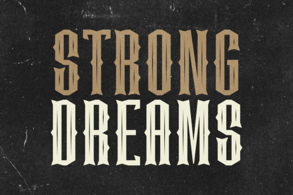 Strong Dreams: A Vintage Blackletter Font for Bold Branding Projects