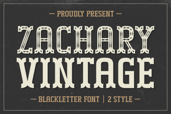 Zachary Vintage: A Bold Blackletter Font for Modern Web Design